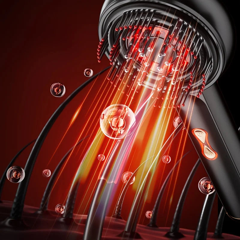 Electric Massage Comb EMS Scalp Herbal Apparatus anti Hair Loss Hair Strengthening Essential Oil Comb Nano Misting Hair Growth C
