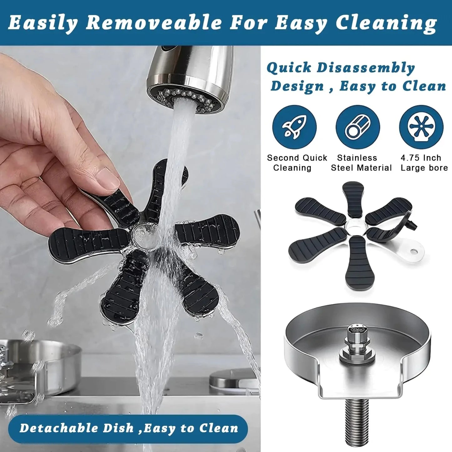Kitchen Sink Glass Cup Wash Automatic Stainless Steel Pressure Spray Washer Cup Tool Cleaning Faucet Bar Rinser Coffee Pitcher